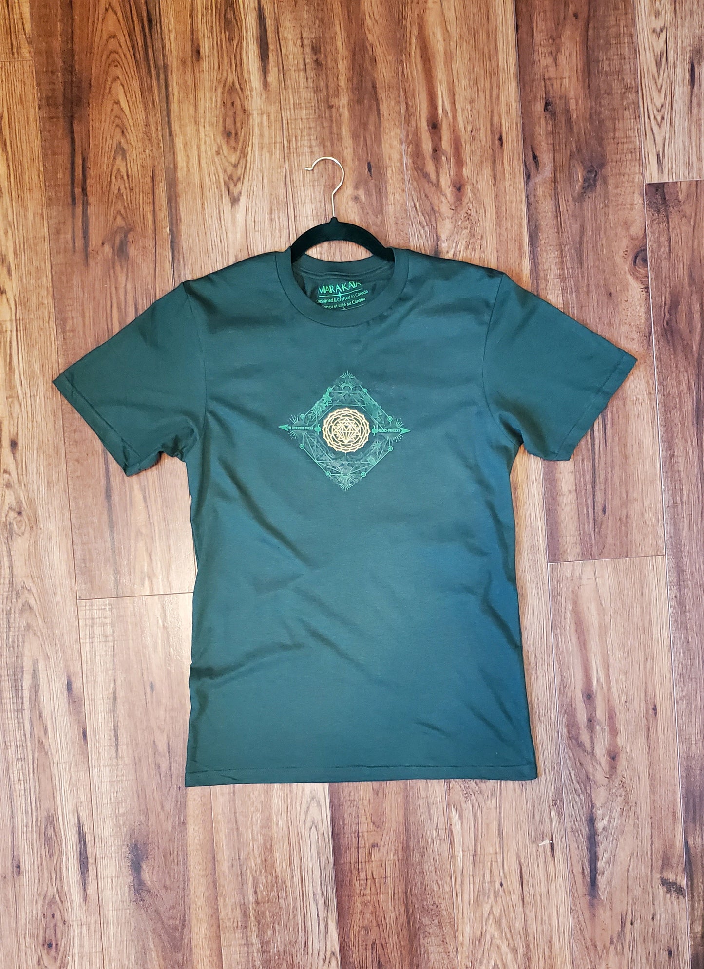 MARAKATA – The Emerald Yantra Tee – Gold Foil. Limited Edition.